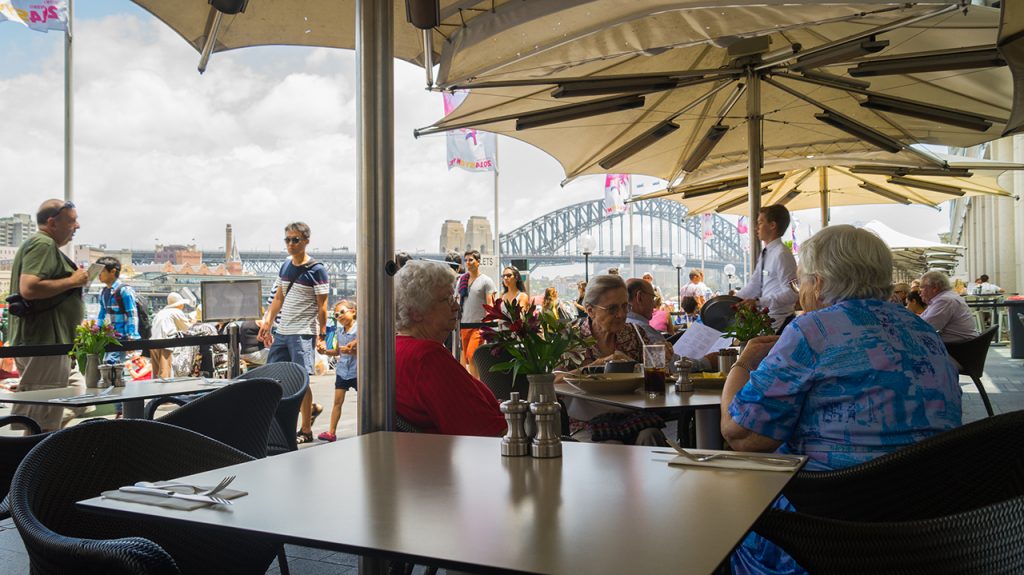 Sydney Harbour Bridge View from Restaurant