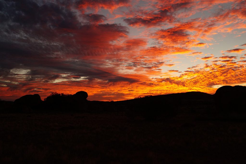 Vibrant Sunset at Karlu Karlu the Devils Marbles 