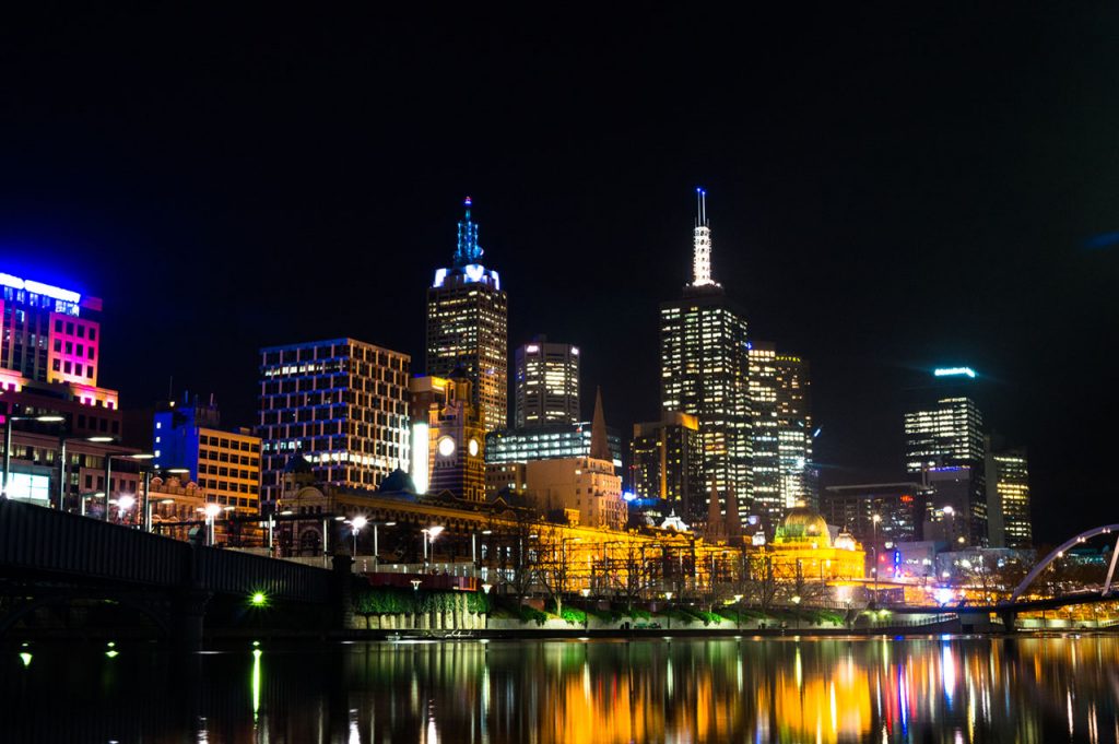 Melbourne city photography at night